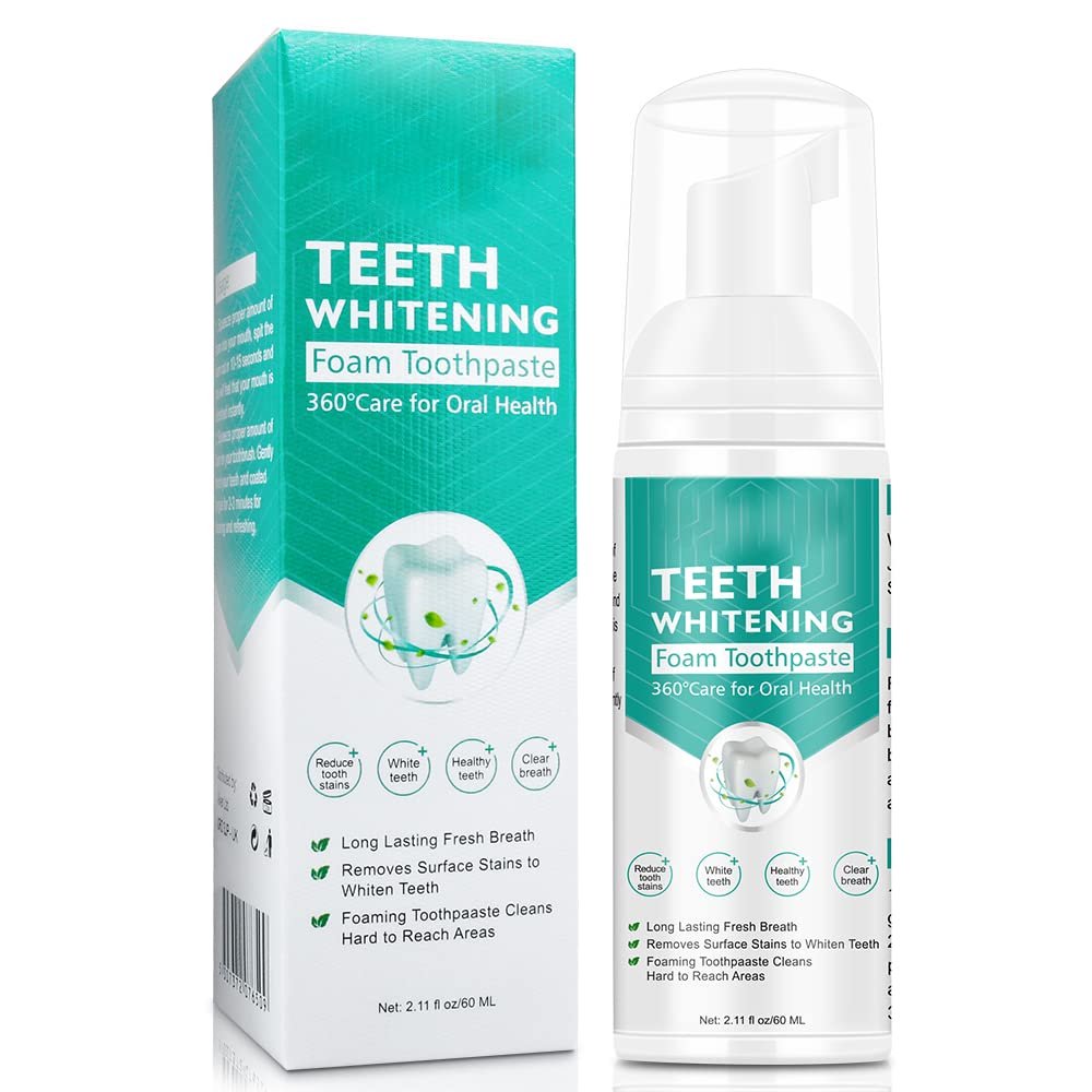 60ml Whitening Foam Toothpaste Tooth Mousse 360-Degree Care for Oral Health
