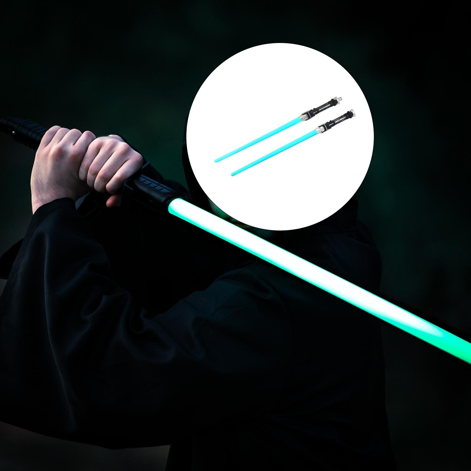 2 Pcs Attachable Light Up Saber Flashing Sword Toy with Sound 2pcs Blue 2 Pcs Attachable Light Up Saber Flashing Sword Toy with Sound 2pcs Blue