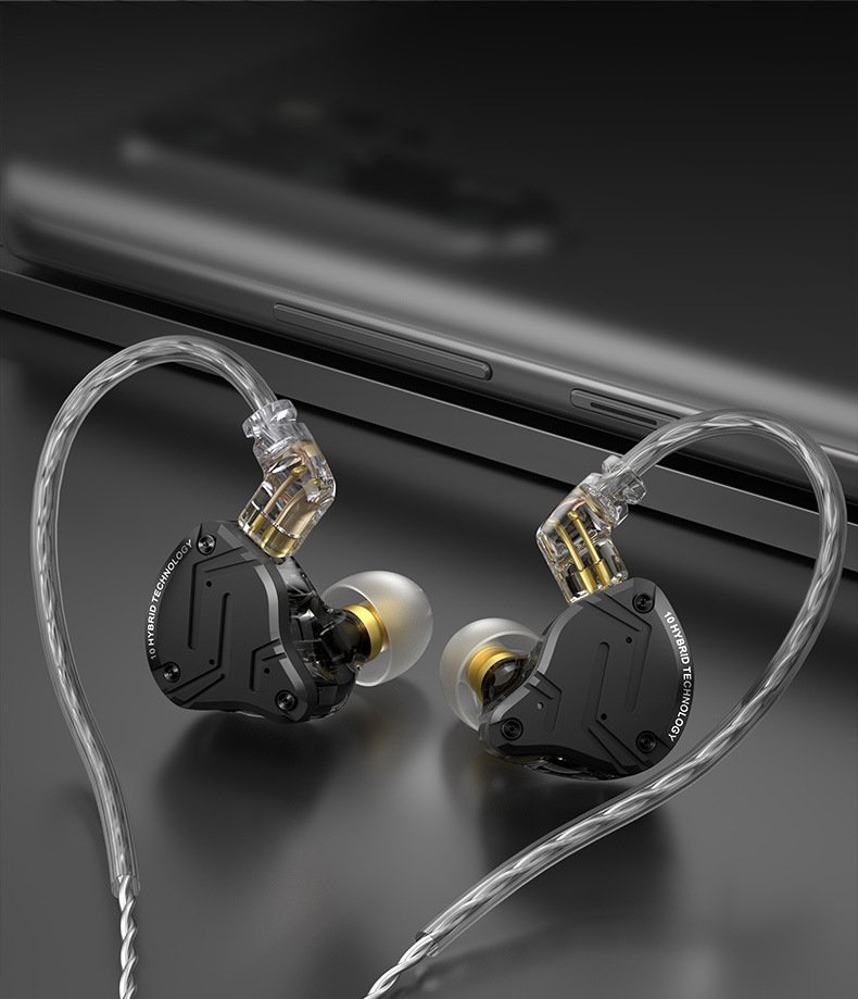 KZ-ZS10 PRO X Ten Unit Coil Iron Earphones With Dynamic Iron Monitoring HIFI Fever In Ear Interchangeable Earphones