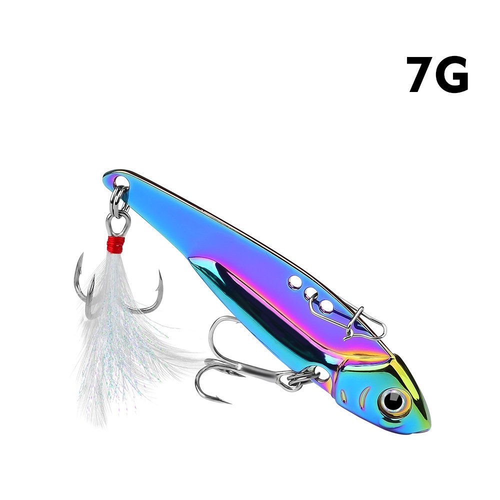 1 Pcs Dazzling VIB Sequins Long Throw Lure Bait_7g