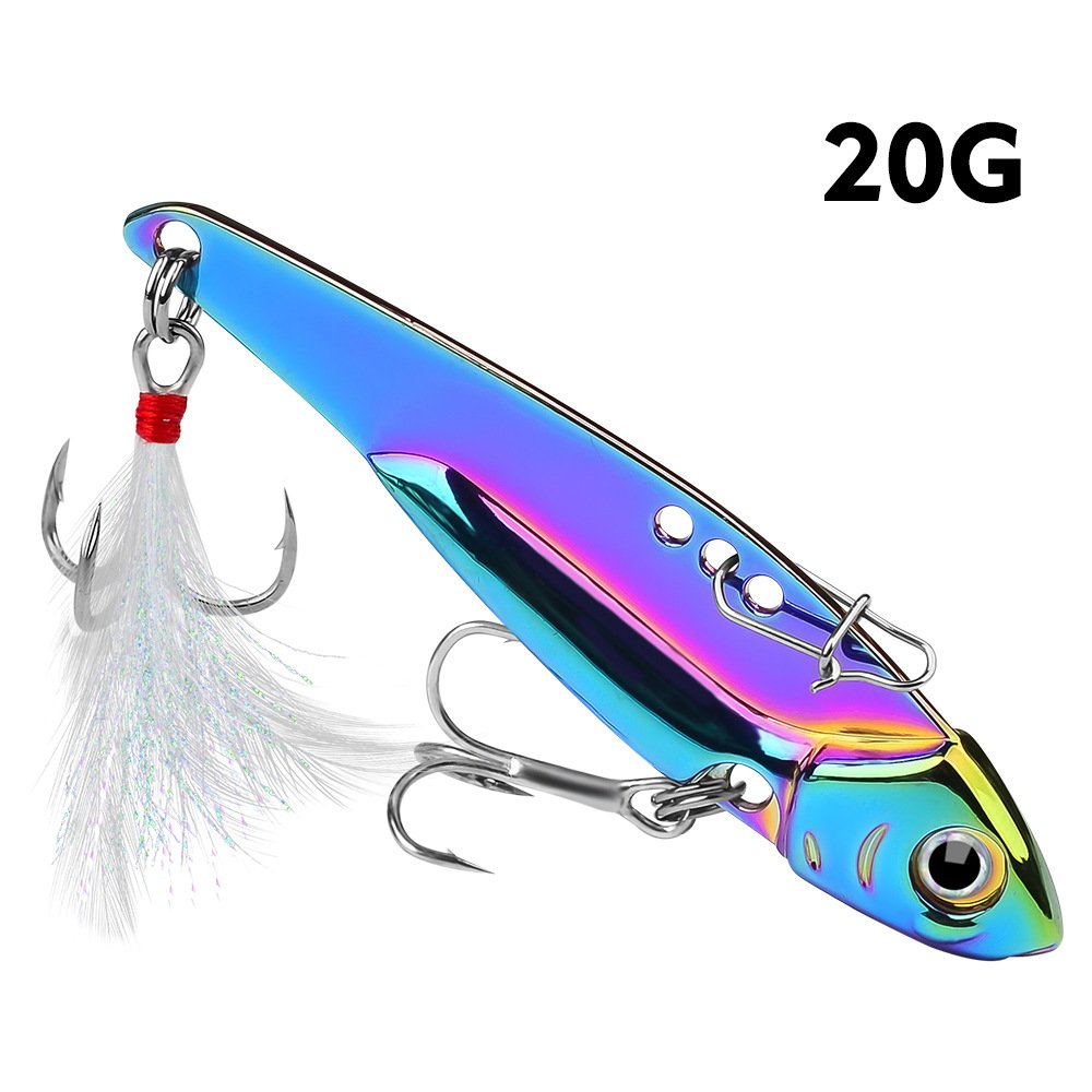 1 Pcs Dazzling VIB Sequins Long Throw Lure Bait_12g