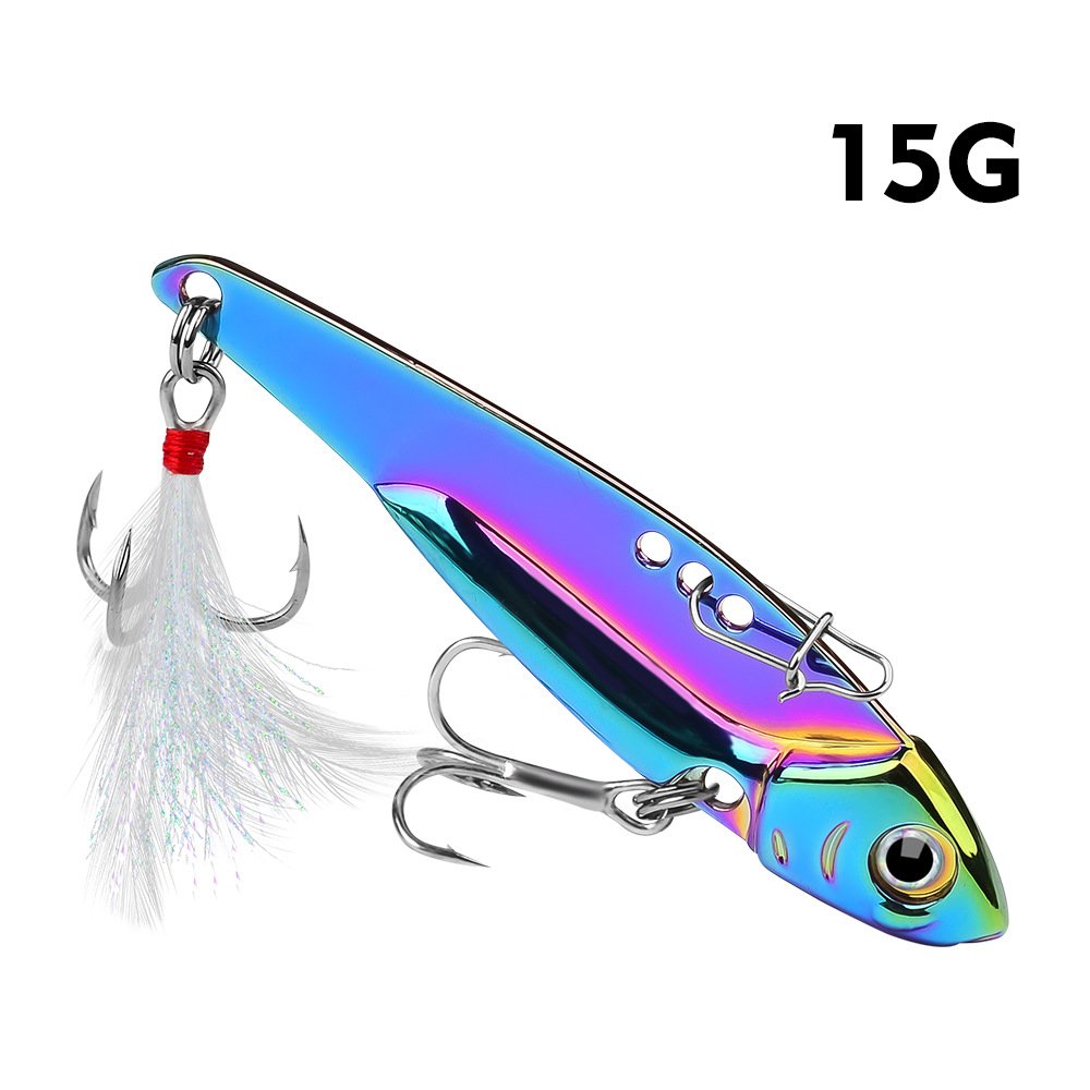 1 Pcs Dazzling VIB Sequins Long Throw Lure Bait_15g.