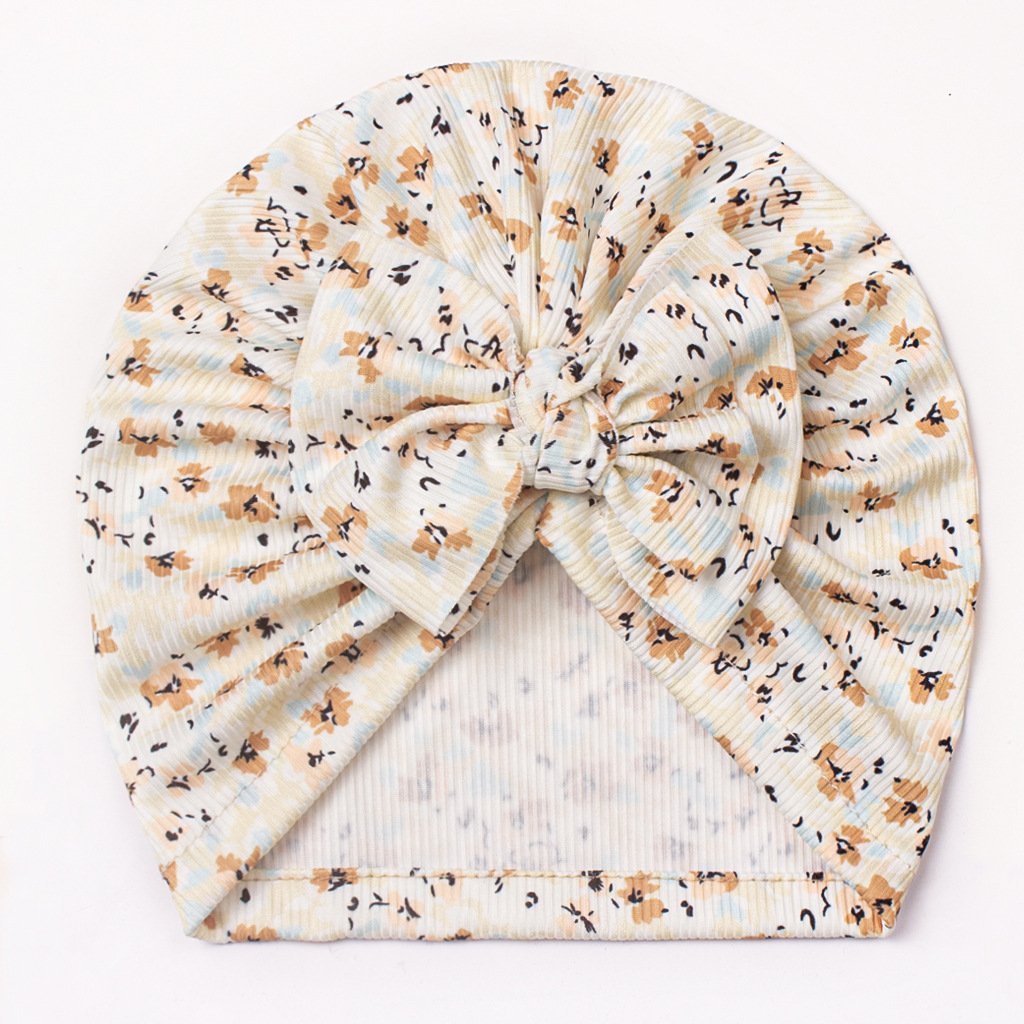 Children's Thread Printed Bow Knot Hat Baby Hat