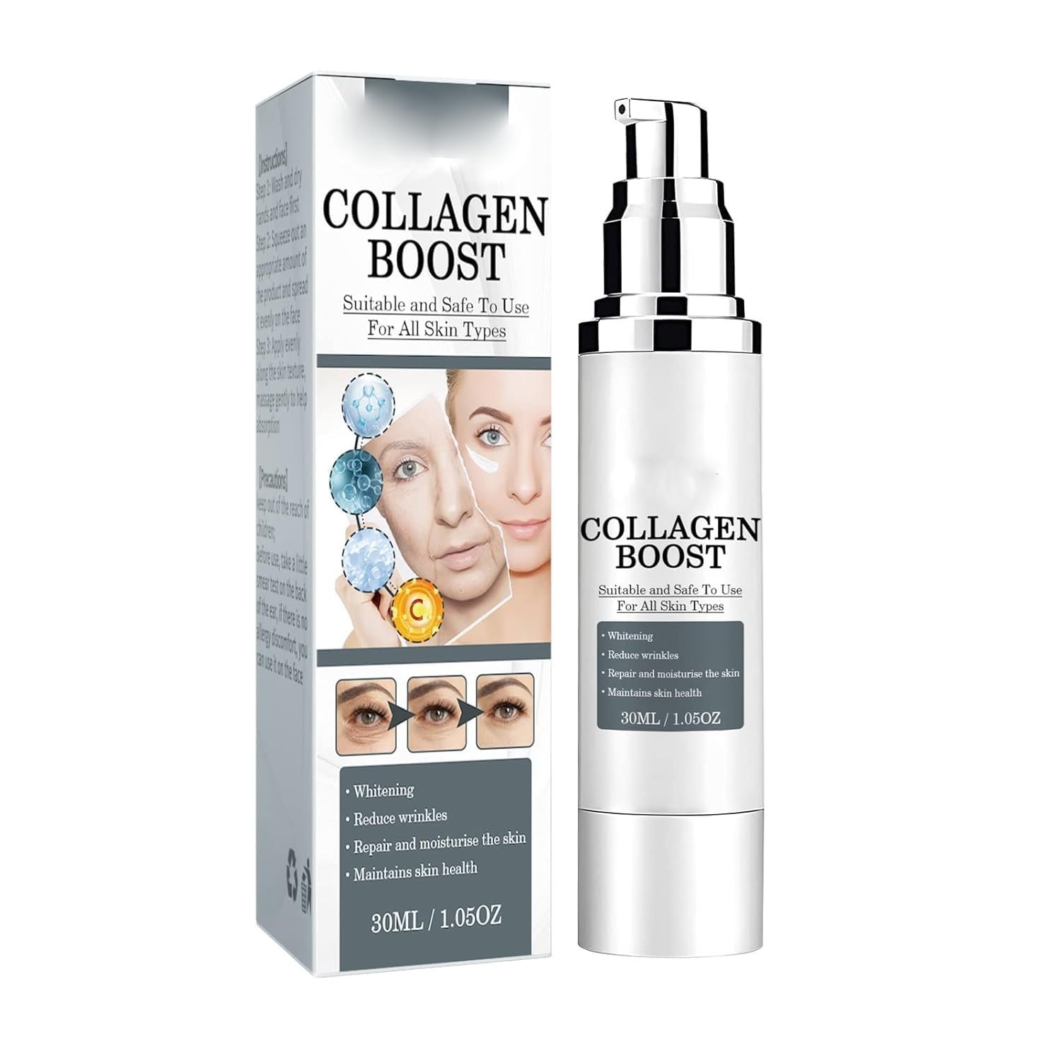 30ml Collagen Anti Wrinkle Cream Collagen Reverse Age Recombination To Lighten Fine Lines, Moisturize And Firmen Skin 30ml Collagen Anti Wrinkle Cream Collagen Reverse Age Recombination To Lighten Fine Lines, Moisturize And Firmen Skin