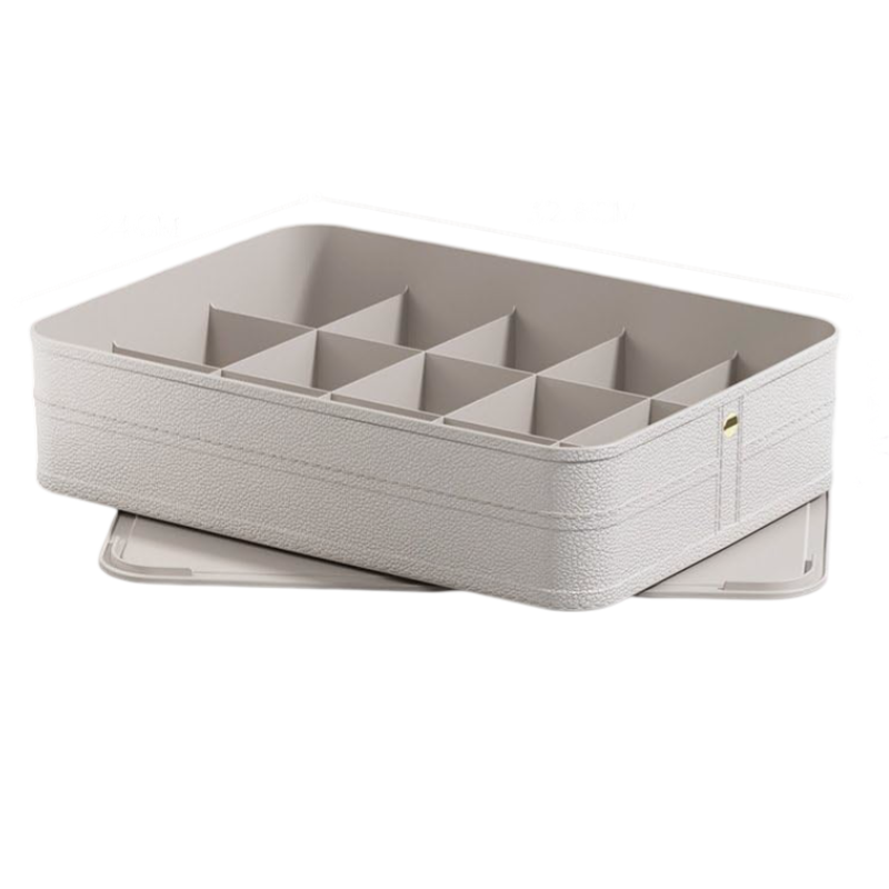Storage Box With lip (White-15 grid)