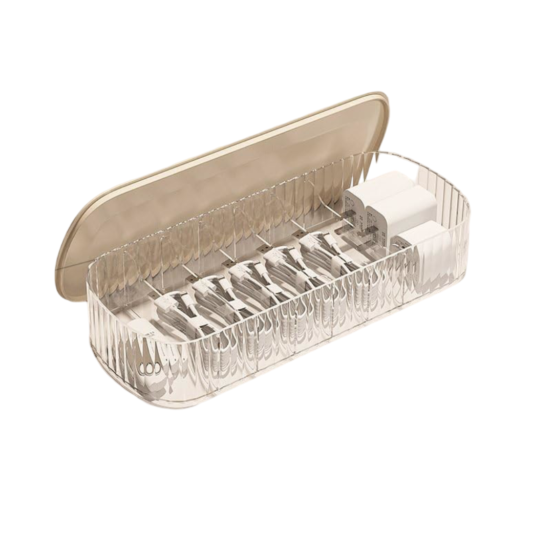 Data Cable Storage Box (Beige-1 layer)