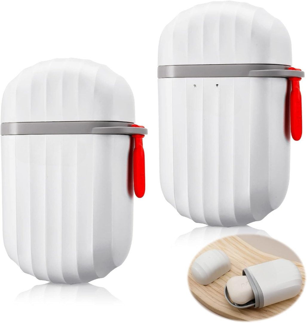 2 PS Portable Travel Soap Box With Lid(Pack of 2) 2 PS Portable Travel Soap Box With Lid(Pack of 2)