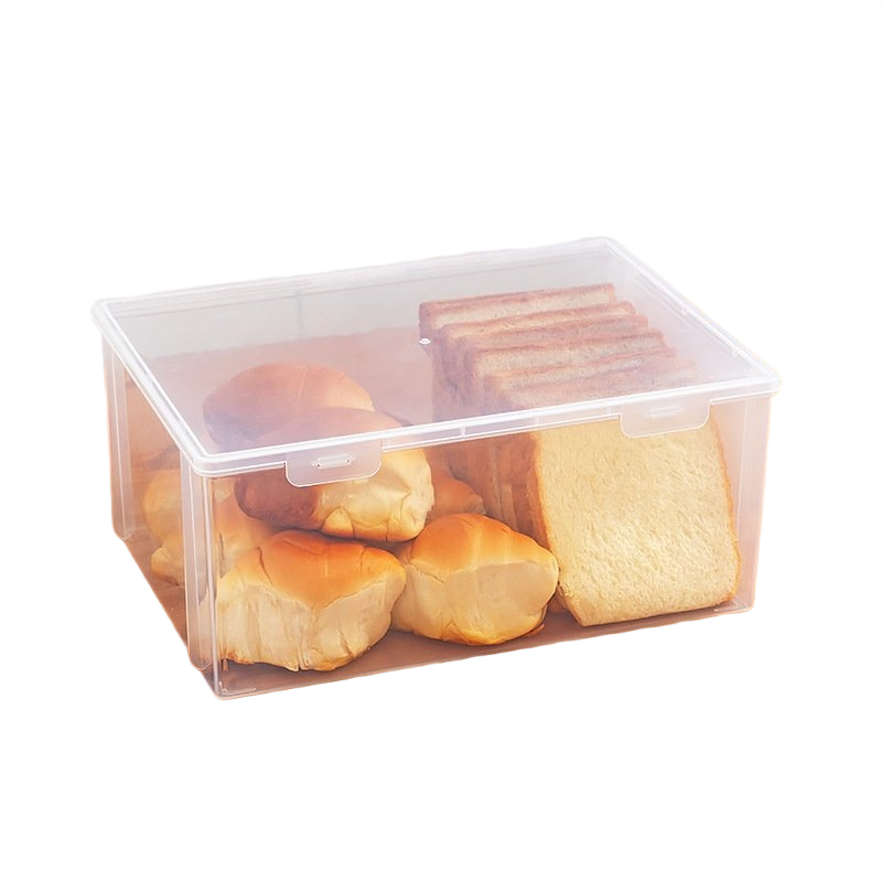 Toast Bread Storage Box Kitchen Refrigerator Storage Box (Transparent)