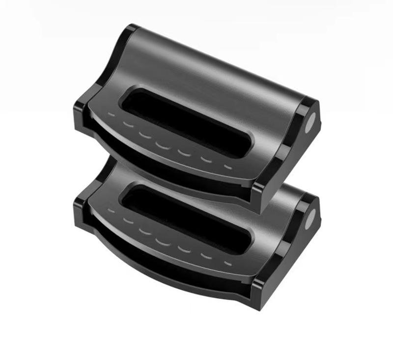 1 Pair Car Automobile Seat Safety Belt Clip Stopper Adjuster (black)
