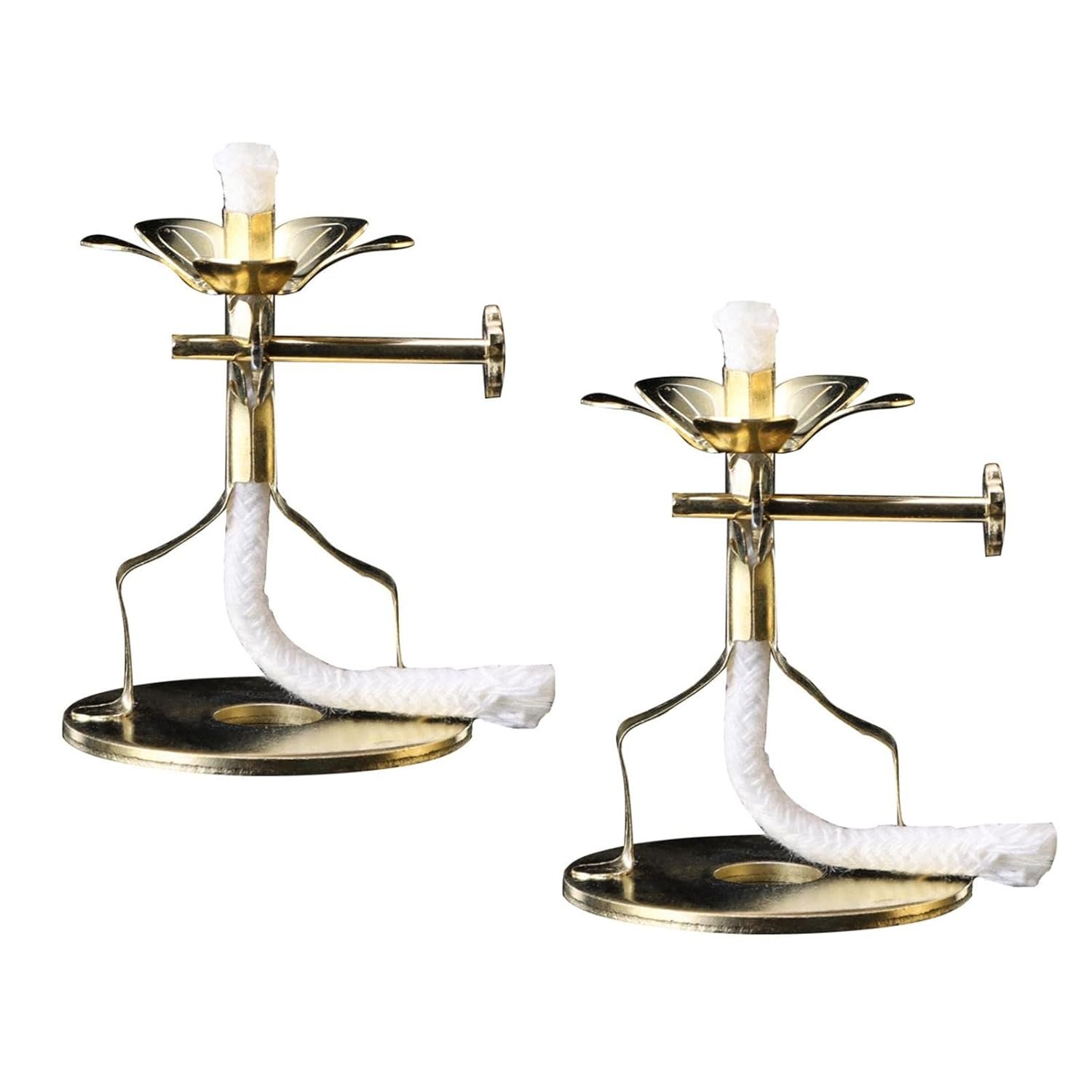 2 PcsGolden Butter Lamp Wick Holder (7*4cm)