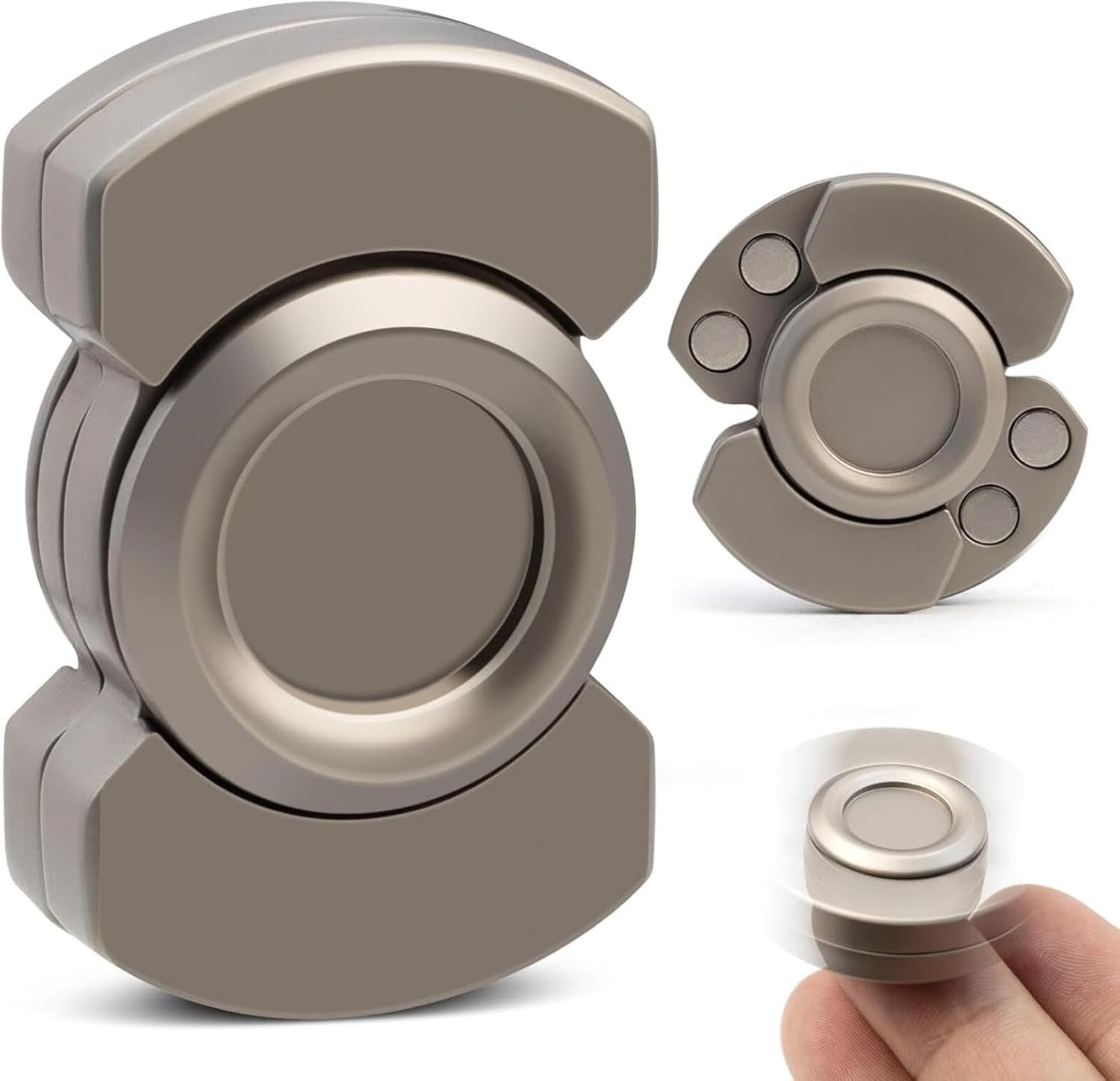 Three In One Fingertip Gyroscope Zinc Alloy Cool Pop EDC Toy Brand Release Pressure Reducing Rotating Magnetic Absorption Pressure Relieving Artifact