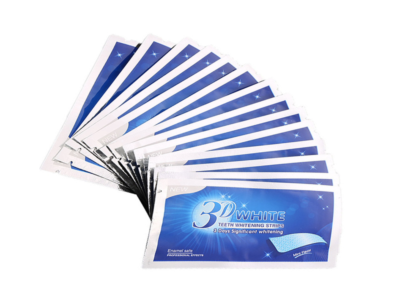 14 Pc 3D Teeth Whitening Strips Teeth Dental Whitening Cleaning Double Elastic Gel Strips