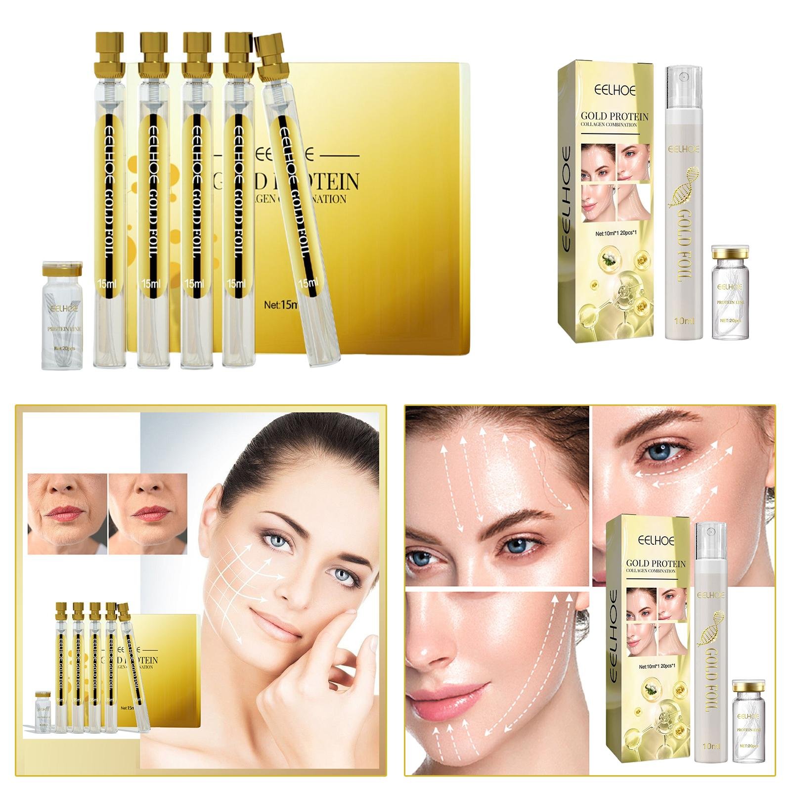 Protein Thread Lifting Set Reduce Fine Lines Face Lift Absorbable 1 Pcs 10ml Essence Health & Beauty | Skin Care | Anti-Aging Products