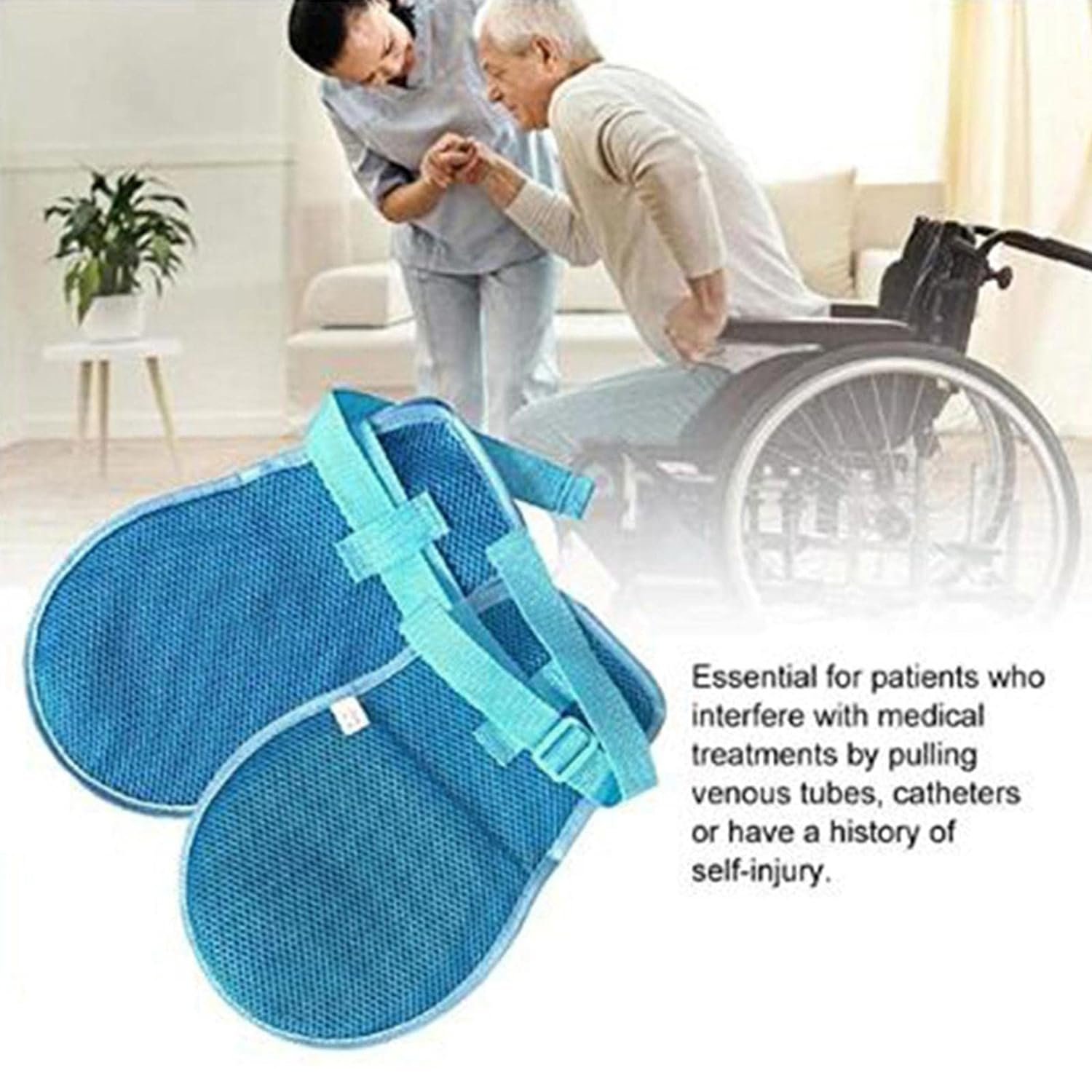Safety Restraint Dementia Gloves Finger Control Mitts for Restraints Patient Health & Beauty | Health Care | Other Health Care Supplies