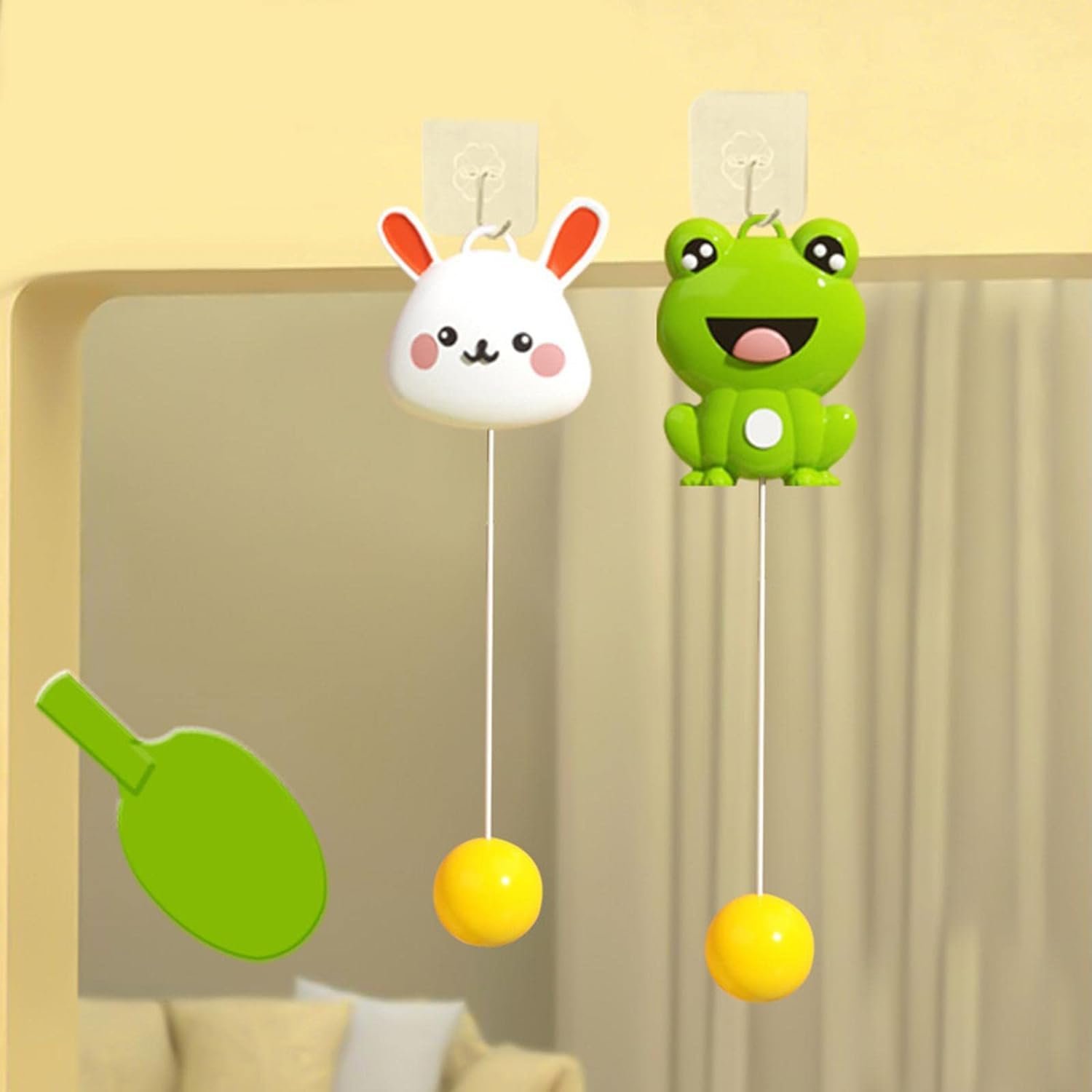 Portable Indoor Hanging Table Tennis with Balls Interaction Birthday Frog Five Ball Hanging Table Tennis Balls Exercise |Portable Paddles |Balls Exerciser | Door Frame| Random Color Bat Portable Indoor Hanging Table Tennis with Balls Interaction Birthday Frog Five Ball Hanging Table Tennis Balls Exercise |Portable Paddles |Balls Exerciser | Door Frame| Random Color Bat