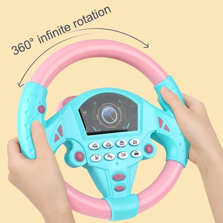 Simulated Steering Wheel Toy Pretend Adventure Toy for Kids Pink Simulated Steering Wheel Toy Pretend Adventure Toy for Kids Pink