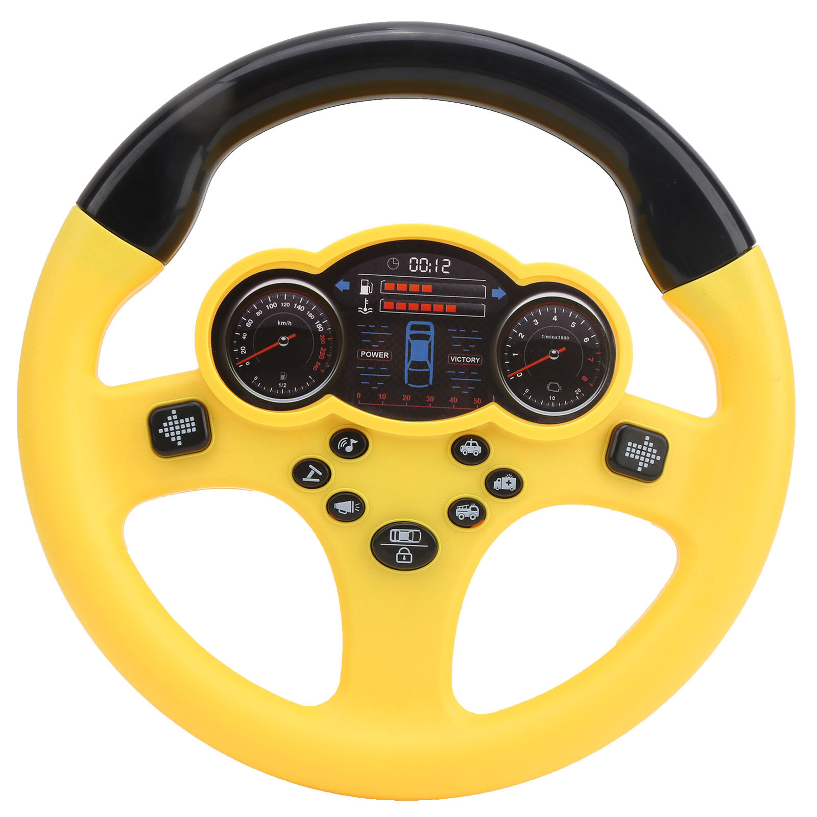 Mini Steering Wheel Toy Children's Early Education Simulation Driving Yellow