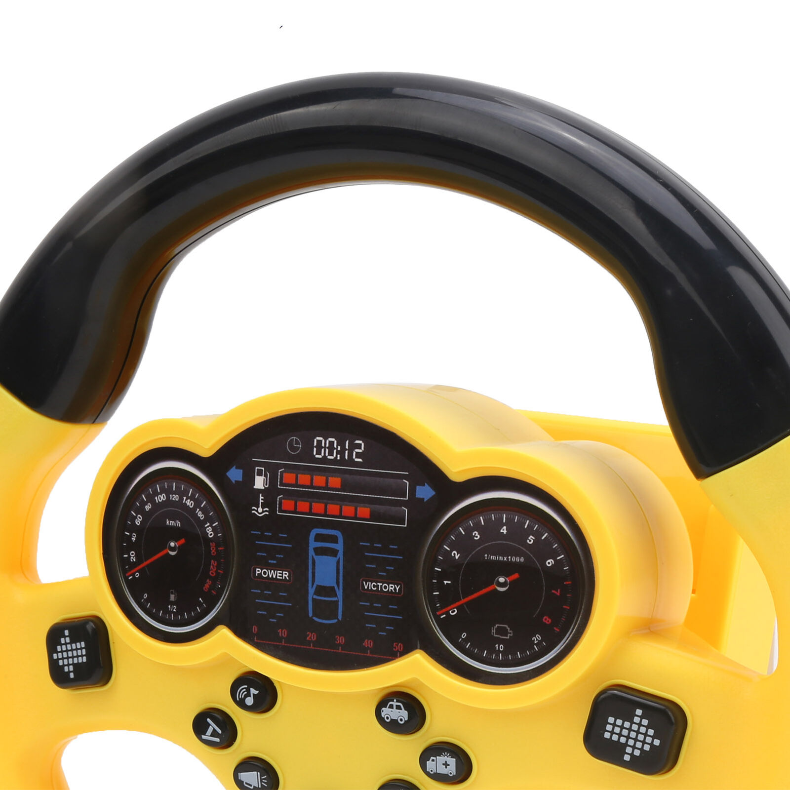 Mini Steering Wheel Toy Children's Early Education Simulation Driving Yellow