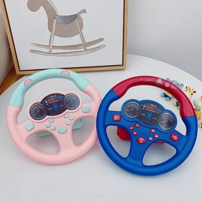 Mini Steering Wheel Toy Children's Early Education Simulation Driving Blue Mini Steering Wheel Toy Children's Early Education Simulation Driving Blue