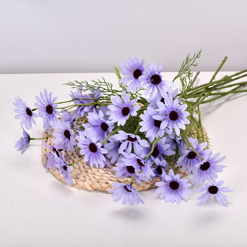 1pcs 5 Head Raw Silk Dutch Chrysanthemums _ Red 1pcs 5 Head Raw Silk Dutch Chrysanthemums _ Red