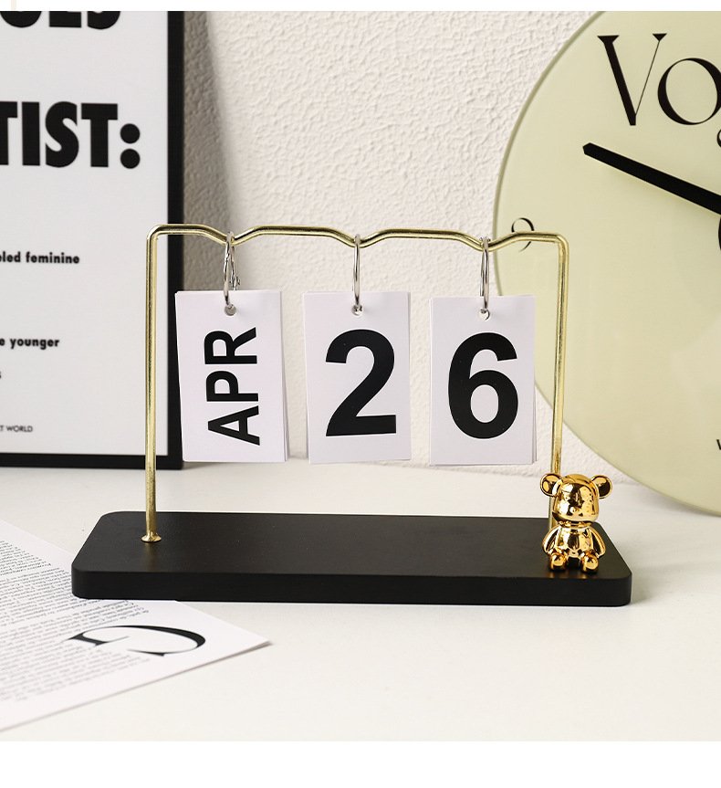 Calendar Decoration Iron Art Metal Crafts (silver) Calendar Decoration Iron Art Metal Crafts (silver)