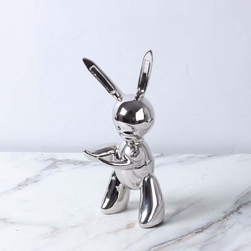 Cartoon Internet Celebrity Handmade Ceramic Jeff Kuns Kung Fu Rabbit Ornaments TV Cabinet, Wine Cabinet, Porch, Bedside Decoration (Black) Cartoon Internet Celebrity Handmade Ceramic Jeff Kuns Kung Fu Rabbit Ornaments TV Cabinet, Wine Cabinet, Porch, Bedside Decoration (Black)