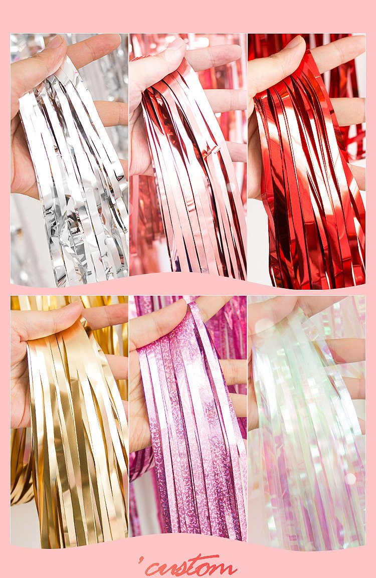 1x2 Meters Rainsilk Curtain Colorful Door Curtain Party Decorations 1x2 Meters Rainsilk Curtain Colorful Door Curtain Party Decorations