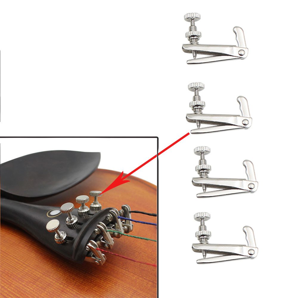 Violin Tuning With 4 Sets Of 3/4/1/2 Metal Tuners, Violin Hook, Violin Tuning Tuners Violin Tuning With 4 Sets Of 3/4/1/2 Metal Tuners, Violin Hook, Violin Tuning Tuners