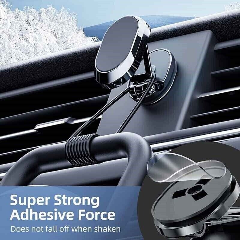 1 Set Magnetic Phone Holder Car Dashboard Mount Stand For Samsung Galaxy IPhone (silver)