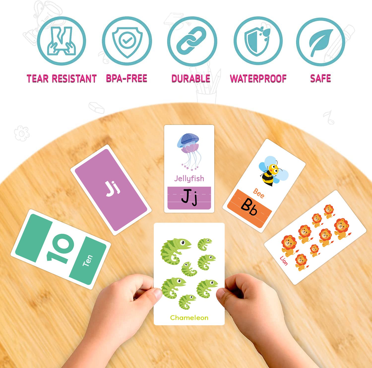Children's Early Education Flash Cards For Learning Words, Shapes ...