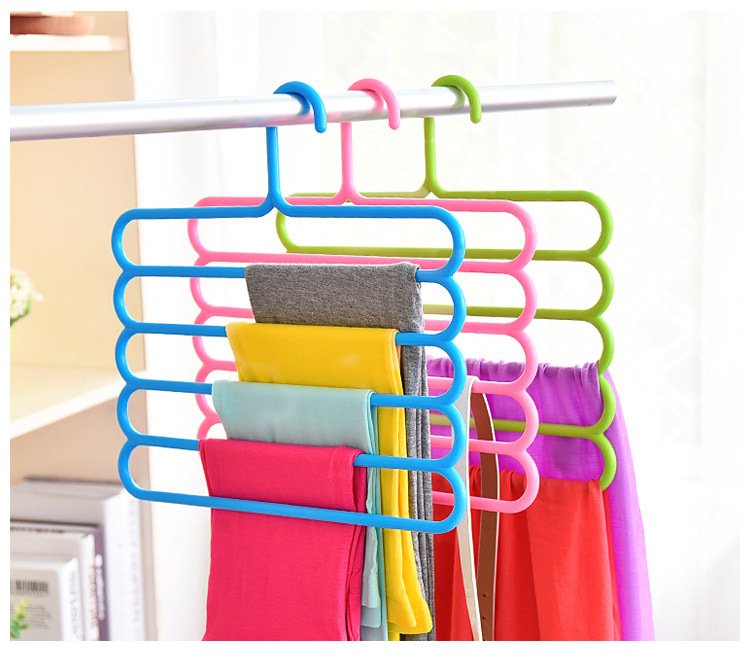 Multifunctional Five-layer Trouser Rack Trouser Clip (green Thickened) Multifunctional Five-layer Trouser Rack Trouser Clip (green Thickened)