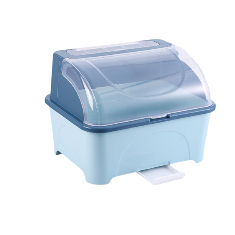 Kitchen Storage Box Plastic Cupboard With Lid For Bowl Box And Drain Rack A-5