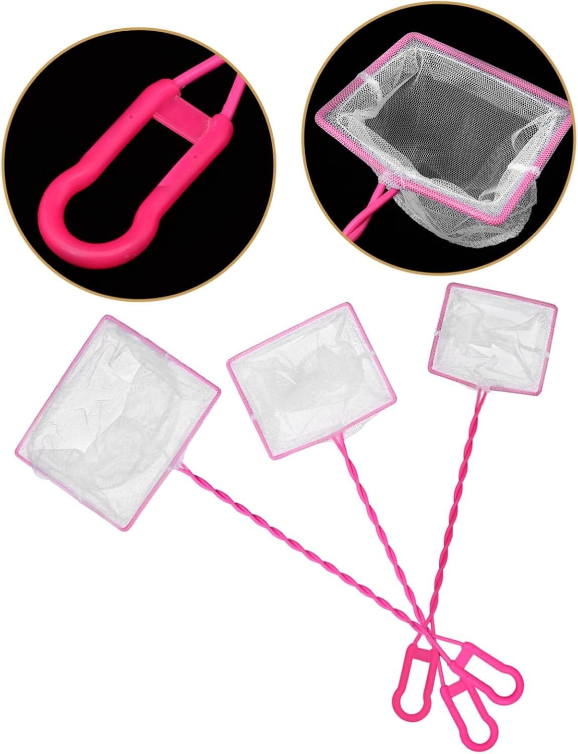 Aquarium Fishing Tools Fish Net (Pink-8 inch)