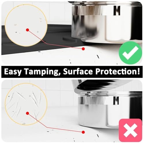 Coffee Mat Silicone 9.8x7.8'' Non-Slip Tamping Tray Tool Organizer
