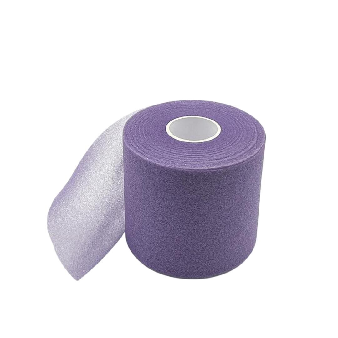 6cm*20m Badminton Grip Cushion Wrap 22 Yards PU Tennis Racket Grip Tape Backing Film (Purple)