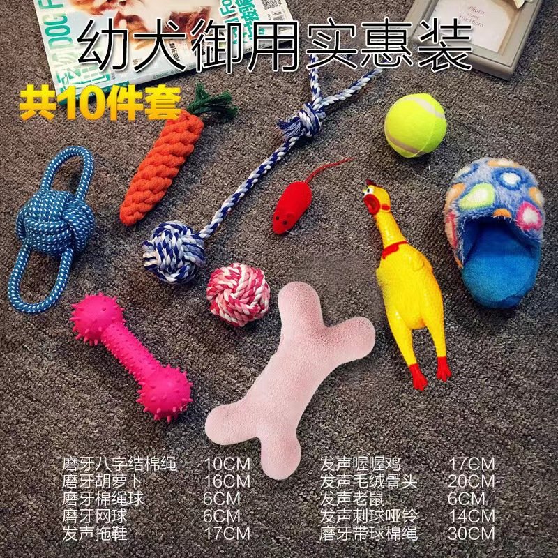10ps Pet Toy Dog Set-rand...