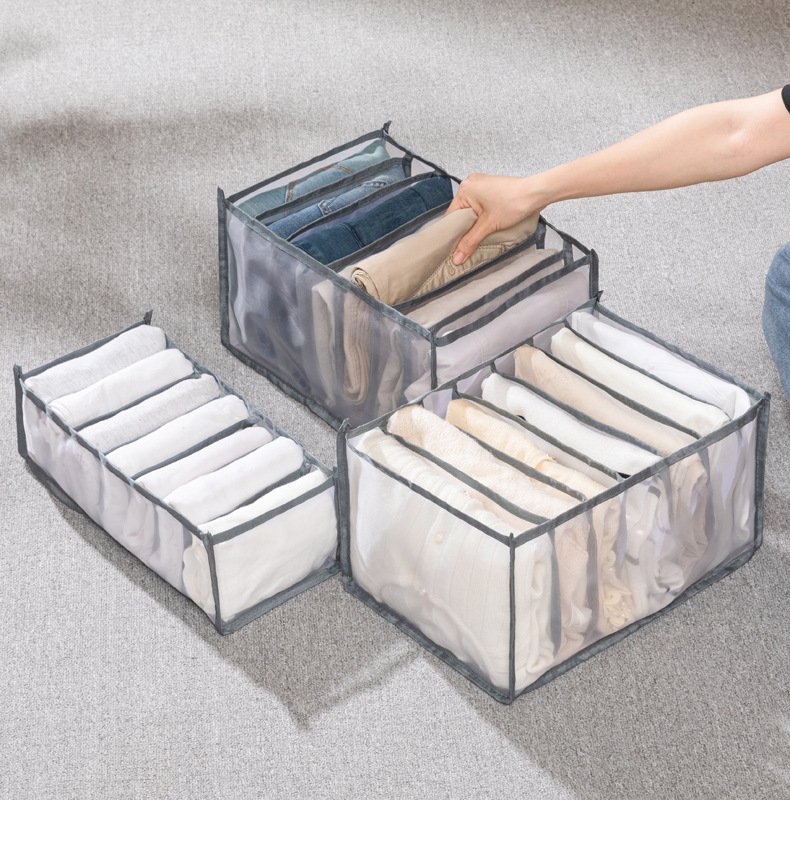 T-shirt, Clothing Storage Tool, Pants Compartment Box, Sorting Box, Wardrobe Drawer, Clothing Partition Bag, Basket, Jeans (White) T-shirt, Clothing Storage Tool, Pants Compartment Box, Sorting Box, Wardrobe Drawer, Clothing Partition Bag, Basket, Jeans (White)