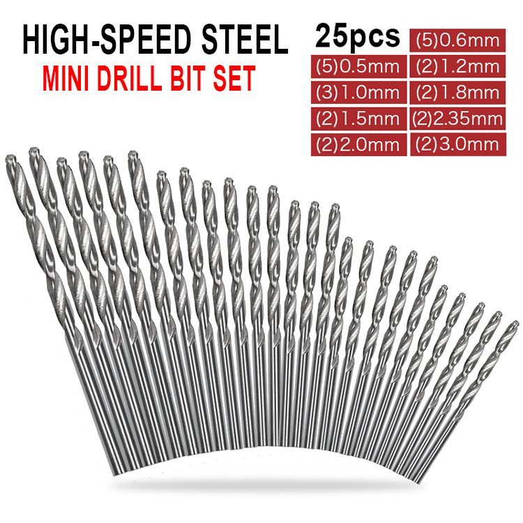 25pcs High Speed Steel Mi...