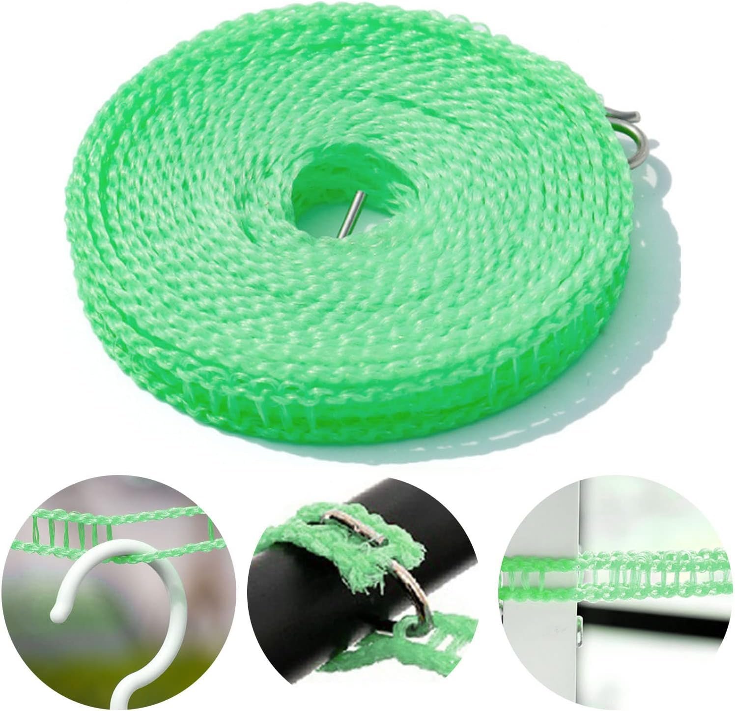 3m Anti Slip And Windproof Bold Clothesline For Indoor And Outdoor (Green) 3m Anti Slip And Windproof Bold Clothesline For Indoor And Outdoor (Green)