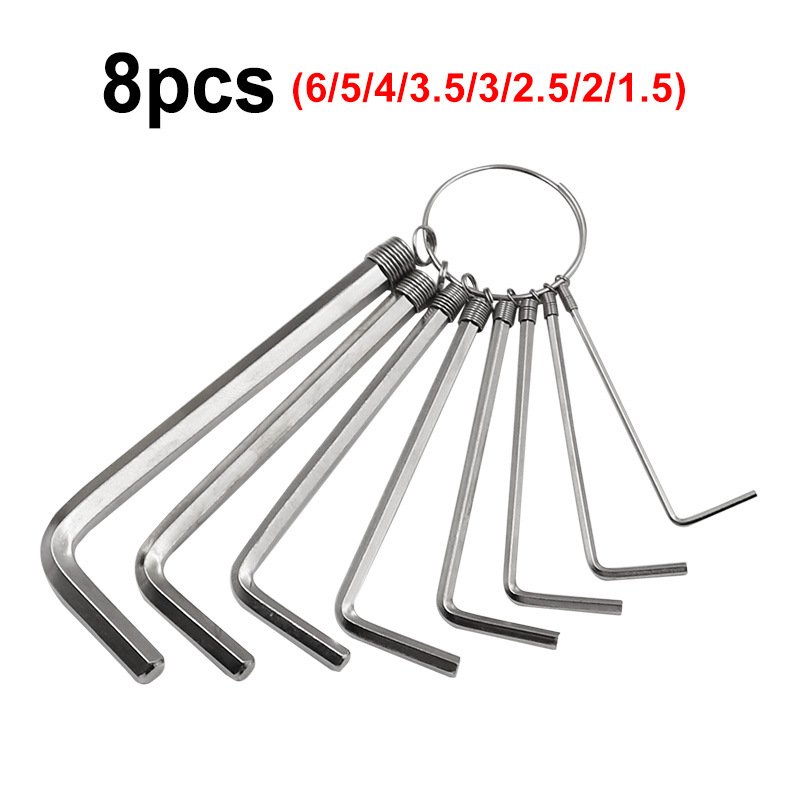 8pcs Nickel Plated Hexago...