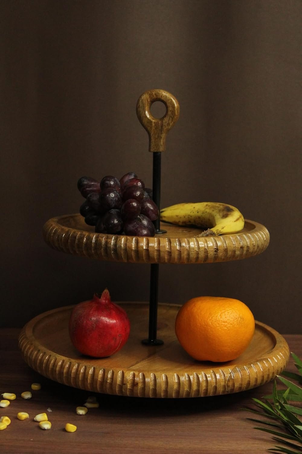 Brown 2 Tier Cake Stand Wooden Multipurpose Pizza Stand Cake Stand Dessert Platter 12x12x10 inch Brown 2 Tier Cake Stand Wooden Multipurpose Pizza Stand Cake Stand Dessert Platter 12x12x10 inch